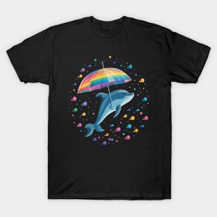 Porpoise Rainy Day With Umbrella T-Shirt